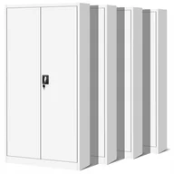 Szafy biurowe - Zestaw SET Szaf Metalowych 4 x JAN NOWAK Model JAN H 900x1950x400 Biurowa Szafka Na Akta: Biała, Duża Szafa Do Biura, Na Dokumenty, Segregatory, Poj.. - miniaturka - grafika 1