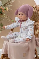 Czapki dla dzieci - Jamiks czapka bawełniana dziecięca PILVI kolor różowy z cienkiej dzianiny bawełniana - miniaturka - grafika 1