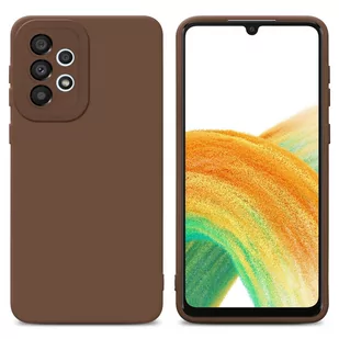 Pokrowiec Etui Do Samsung Galaxy A72 4G / 5G w FLUID BRĄZOWY TPU Silikonowe Obudowa Ochronny Case Cover Cadorabo - Etui i futerały do telefonów - miniaturka - grafika 1