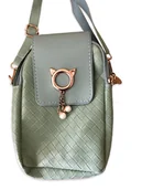 Torebki damskie - TOREBKA LISTONOSZKA ROWERÓWKA TORBA BRELOK ZIELONA - miniaturka - grafika 1