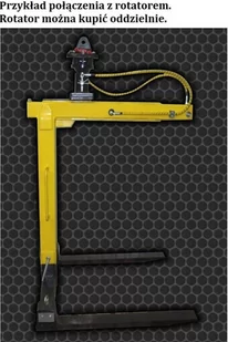 HYLDROBLE Widły do palet hydrauliczne - do wyboru łącznik między rotatorem a widłami (udźwig: 2 T, długość wideł: 1000mm, robocza: 170cm) 80879958 - Wyposażenie gospodarstwa rolnego - miniaturka - grafika 2