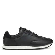 Sneakersy męskie - Sneakersy Calvin Klein Low Top Lace Up Tmbl Lth HM0HM01804 Czarny - miniaturka - grafika 1