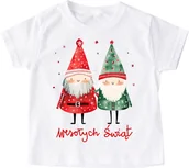 Koszulki dla dziewczynek - Świąteczna dziecięca koszulka santa102 - miniaturka - grafika 1