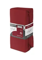 Prześcieradła - Prześcieradło jersey z gumką soft 180x200 czerwone na materac 25 cm - miniaturka - grafika 1