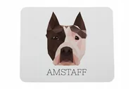 Podkładki pod mysz - Amerykański Staffordshire Terrier Podkładka Geometryczny Art-Dog - miniaturka - grafika 1