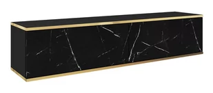 Szafka Rtv Oro 135 Złoty / Marmur Black Royal - Inne meble do salonu - miniaturka - grafika 1