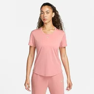Koszulki i topy damskie - Nike DD0638-618 W NK One DF SS Std Top Długa koszulka Kobiety Red Stardust/Biały Rozmiar 2XL - miniaturka - grafika 1