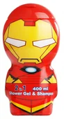 Kosmetyki kąpielowe dla dzieci - Żel pod prysznic i szampon dla dzieci Air Val International Marvel Iron Man Gel y Shampoo 2d 400 ml - miniaturka - grafika 1