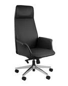 Fotele i krzesła biurowe - Fotel gabinetowy Preto SN1 skórzany - miniaturka - grafika 1