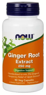 NOW Foods - Ginger Root Extract, 250 mg, 90 vkaps - Suplementy naturalne - miniaturka - grafika 1