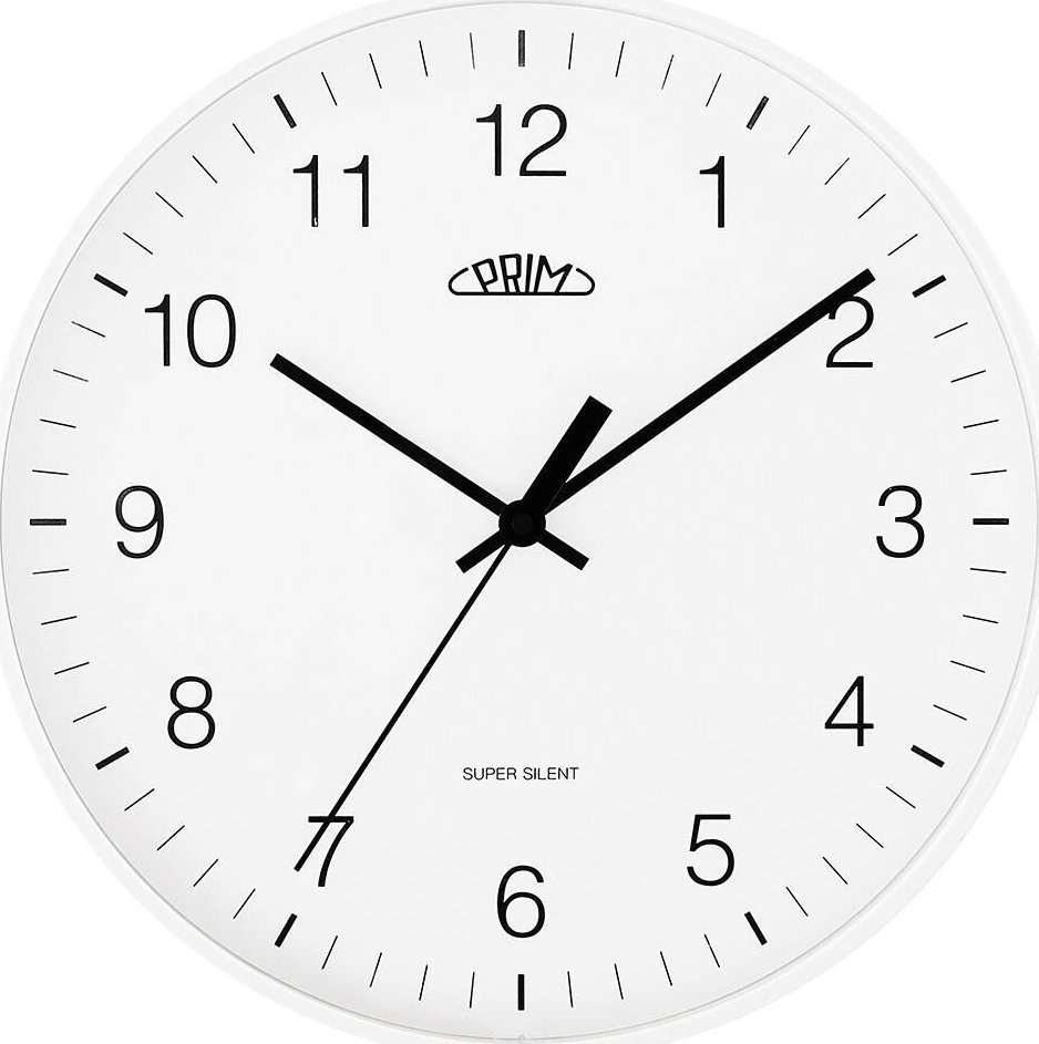 Prim Zegar ścienny / biurkowy PRIM E01.4345.00 bardzo cichy 36 cm .