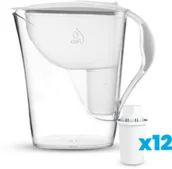Dzbanki filtrujące - Dzbanek filtrujący Dafi LUNA biały 3,3 l manualny 12 wkładów Classic - miniaturka - grafika 1