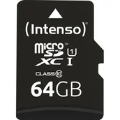 Karty pamięci - Intenso MicroSDXC Class 10 UHS-I 64GB (3423490) - miniaturka - grafika 1