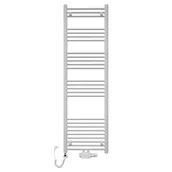 Grzejniki łazienkowe - Rebison Grzejnik łazienkowy wodno-elektryczny TRM 1600 biały, Zestaw termostatyczny - Zestaw biały, Grzałka elektryczna - Biała 600 w, Szerokość - 600 mm - miniaturka - grafika 1