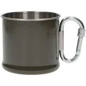 Kuchnia turystyczne i akcesoria - Mil-Tec - Kubek z karabinkiem - 500 ml - Zielony OD - 14608202 - miniaturka - grafika 1