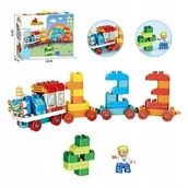Klocki - Klocki Pociąg Lokomotywa Z Cyferkami 69 Elementów Dla Najmłodszych Dublo 3+ - miniaturka - grafika 1