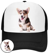 Czapki i chusty sportowe męskie - CZAPKA Z DASZKIEM PSY PIES PIESKI DLA DZIECI SIATKA CZARNA BEJSBOLÓWKA - miniaturka - grafika 1