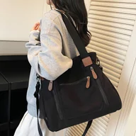 Torebki damskie - TEMU damska torba typu tote z sztruksu, pojemna z wieloma kieszeniami, codzienna torba na ramię, odpinany i regulowany pasek crossbody, idealna do - miniaturka - grafika 1