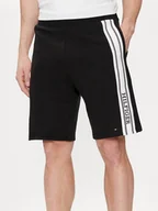 Spodenki męskie - Tommy Hilfiger Szorty sportowe UM0UM03200 Czarny Regular Fit - miniaturka - grafika 1