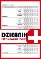 Kalendarze - Dziennik przyjmowania leków prosty łatwy notatnik, kalendarz do śledzenia leczenia dzienne i tygodniowe - miniaturka - grafika 1