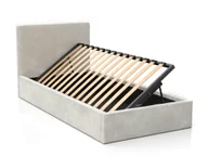 Łóżka dla dzieci i młodzieży - Łóżko dziecięce tapicerowane z pojemnikiem 90x200 ze stelażem szary Velvet Kids Line 4 - miniaturka - grafika 1