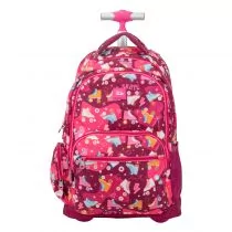 Plecak na kółkach 25L ROLLER, różowy - Plecaki szkolne i tornistry - miniaturka - grafika 1