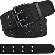 Paski - Pas taktyczny parciany pasek dwurzędowy z klamrą militarny damski męski - miniaturka - grafika 1