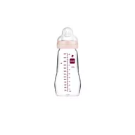 Butelki dla niemowląt - Butelka szklana 260ml girl - miniaturka - grafika 1