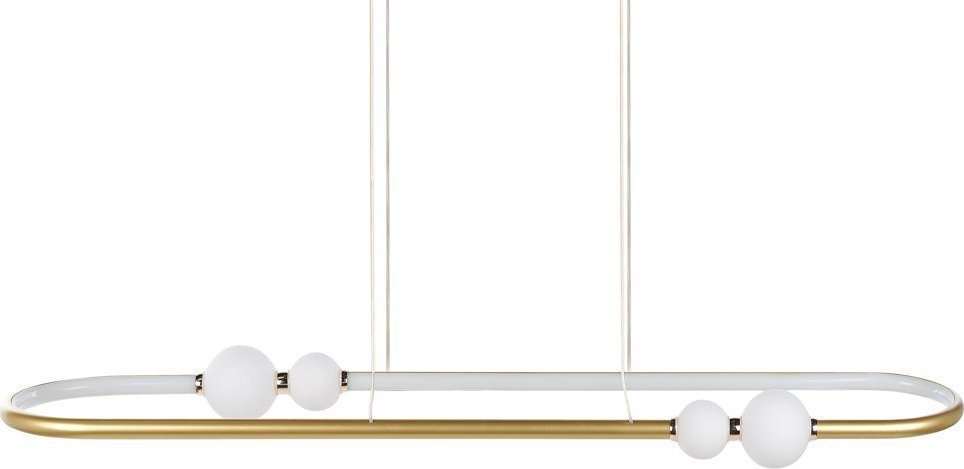 Lampa wisząca Beliani Lampa wisząca LED metalowa złota FEALE