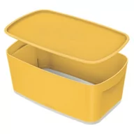 Przyborniki na biurko - Pojemnik mały LEITZ MYBOX COSY z pokrywką żółty /52630019/ - miniaturka - grafika 1
