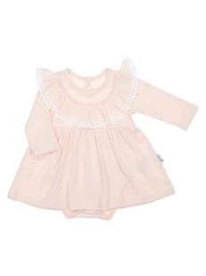 Dziewczęce sukienko-body łososiowe Nicol r.74 - Body dla niemowląt - miniaturka - grafika 1