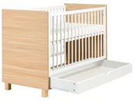 Łóżeczka i kojce - Łóżeczko dziecięce z szufladą GUNNAR 60 x 120 cm Biały - miniaturka - grafika 1