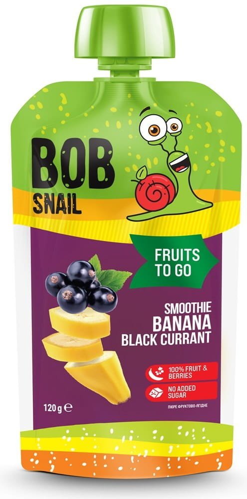 Bob Snail Smoothie banan - czarna porzeczka 120 g - żywność