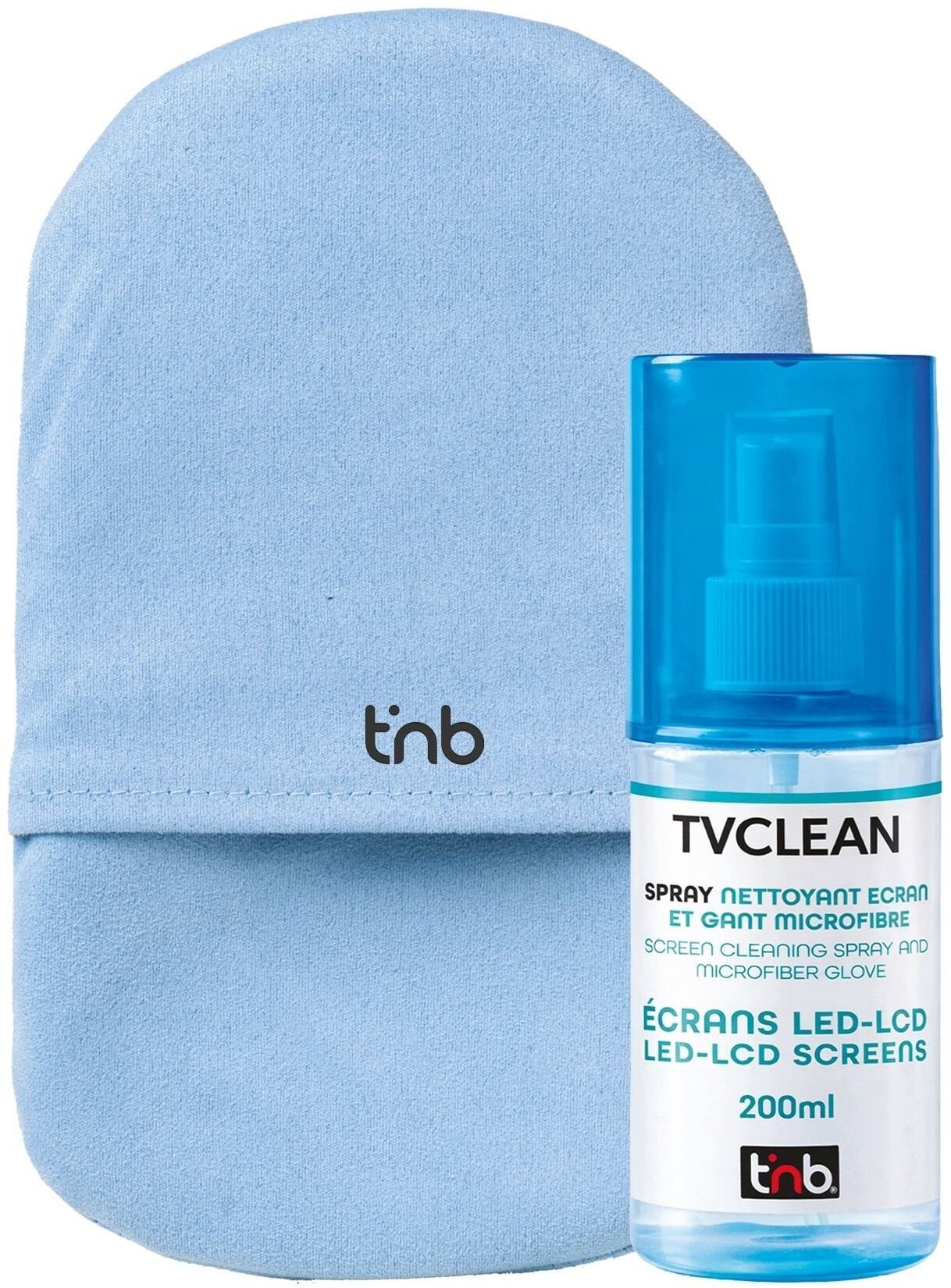 TnB Płyn Do Czyszczenia Ekranów Tv Lcd Monitorów Pc 200ml + Rękawica Zestaw 2w1 / Tvclean