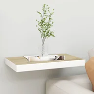 Półki do salonu - VidaXL Lumarko Półka ścienna, kolor dębu i biel, 50x23x3,8 cm, MDF 326573 VidaXL - miniaturka - grafika 1