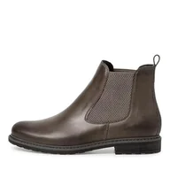 Kozaki damskie - Tamaris Damskie kozaki 1-1-25056-41 Chelsea, Szara skóra, 36 EU - miniaturka - grafika 1