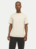 Koszulki męskie - Jack & Jones T-Shirt Oragnic Basic 12156101 Beżowy Regular Fit - miniaturka - grafika 1