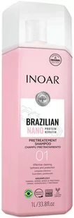 Inoar Brazilian Nano Keratin Szampon oczyszczający przed zabiegiem nanoplastii 1000ml - Szampony do włosów - miniaturka - grafika 1