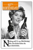 Kartki okolicznościowe i zaproszenia - On The Ceiling Kartka z życzeniami na 40. urodziny, 159 x 235 mm ZXW8408 - miniaturka - grafika 1
