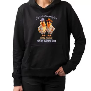 Życie jest piękniejsze, kiedy możesz iść do swoich kur - damska bluza na prezent - Bluzy damskie - miniaturka - grafika 1