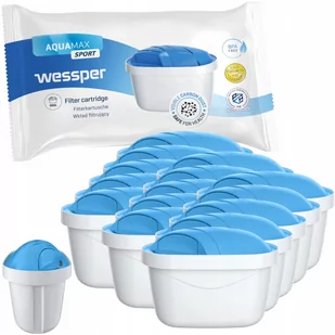 15X Wessper Aquamax Sport Zamienny Filtr/Wkład Wody Do Dzbanków: Brita, Aquaphor, Wessper, Dafi (Zamiennik) - Wkłady filtrujące - miniaturka - grafika 1