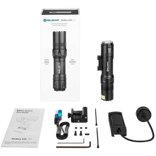 Olight - Latarka taktyczna LED na broń z celownikiem laserowym Odin GL Mini z montażem Picatinny - 1000 lumenów - Zielony laser - Czarna - Latarki - miniaturka - grafika 7