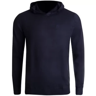 Tommy Hilfiger Męski Sweter Z Kapturem Oh Hoodie Knit Granatowy Um0Um02628 Dw5 M - Swetry męskie - miniaturka - grafika 1