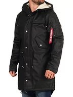 Kurtki męskie - ALPHA INDUSTRIES Męska kurtka przeciwdeszczowa Tl Baby, czarny, XXL - miniaturka - grafika 1