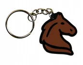 Dekoracje domu - Breloczek Brązowy Ciemny Głowa Konia Koń Konik - miniaturka - grafika 1
