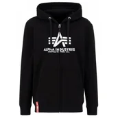 Odzież taktyczna i umundurowanie - Bluza rozpinana z kapturem Alpha Industries PP Basic 178325PP 03 - Czarna  M - miniaturka - grafika 1