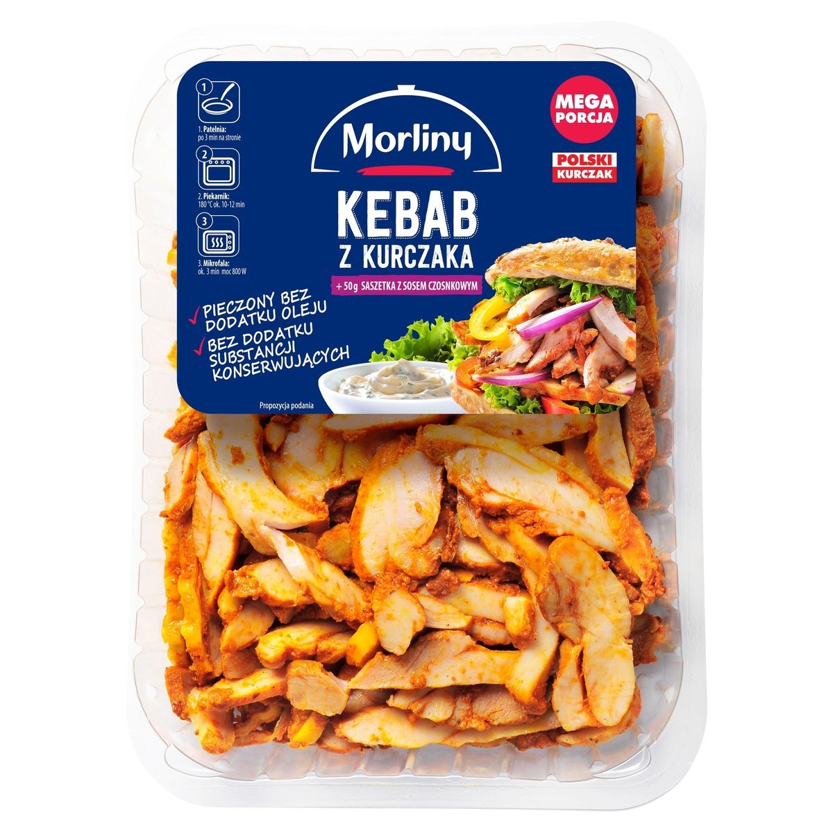 Kebab z kurczaka PAM, porcja 280g