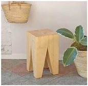 Stoły - Stołek kwadratowy Ząbek - miniaturka - grafika 1