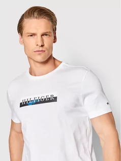 Koszulki męskie - Tommy Hilfiger T-Shirt Camo MW0MW24548 Biały Regular Fit - grafika 1