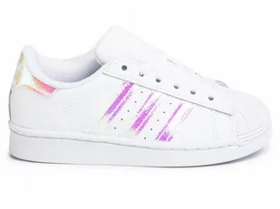 Adidas Uniseks - Dziecięce Superstar, Sneakersy, Biały, 28.5 EU - Sneakersy damskie - miniaturka - grafika 1